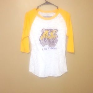 LSU 3/4 length sleeve college shirt
